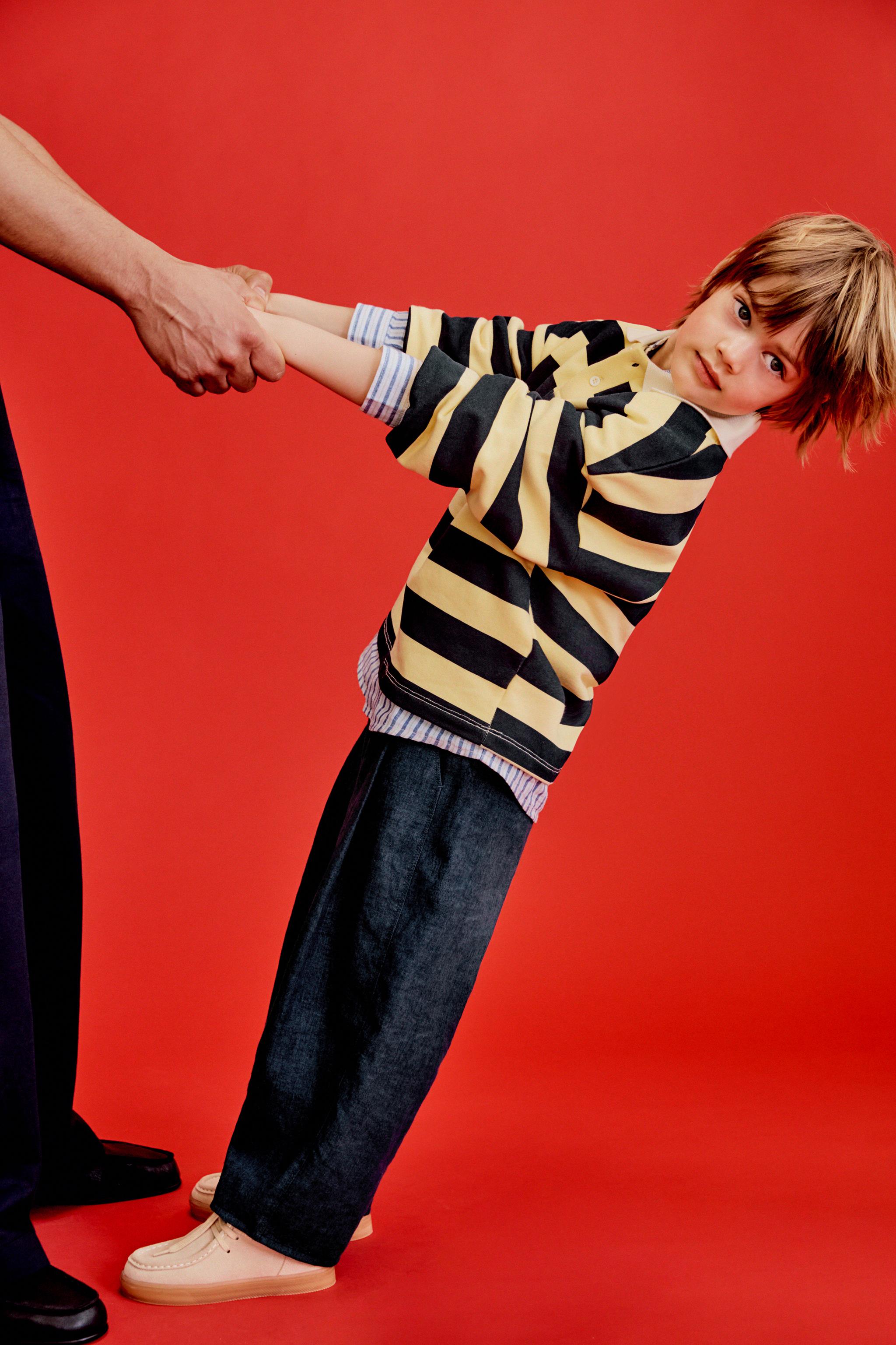 STRIPED POLO SWEATSHIRT